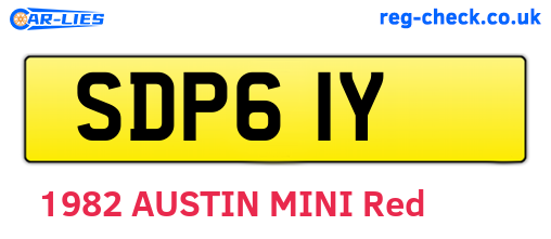 SDP61Y are the vehicle registration plates.