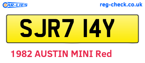 SJR714Y are the vehicle registration plates.