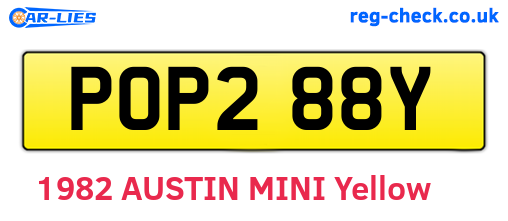POP288Y are the vehicle registration plates.