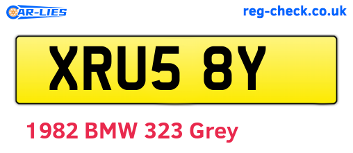 XRU58Y are the vehicle registration plates.