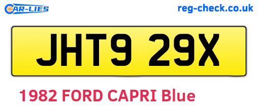 JHT929X are the vehicle registration plates.