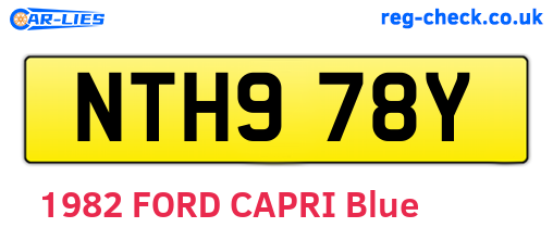 NTH978Y are the vehicle registration plates.