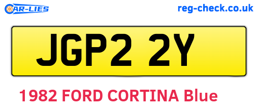 JGP22Y are the vehicle registration plates.