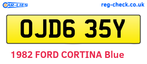 OJD635Y are the vehicle registration plates.