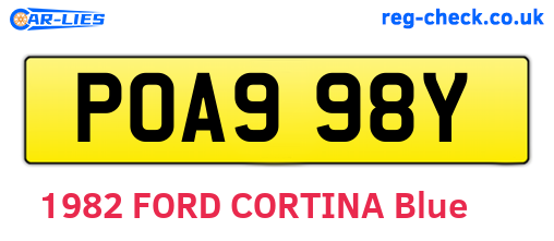 POA998Y are the vehicle registration plates.
