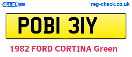 POB131Y are the vehicle registration plates.