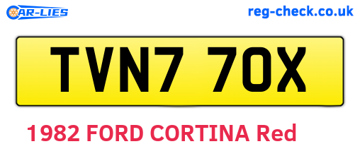 TVN770X are the vehicle registration plates.