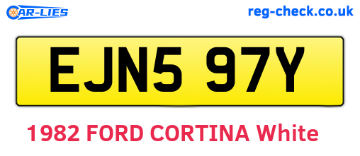 EJN597Y are the vehicle registration plates.