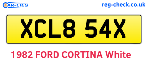 XCL854X are the vehicle registration plates.