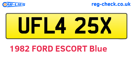 UFL425X are the vehicle registration plates.