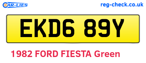 EKD689Y are the vehicle registration plates.