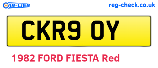 CKR90Y are the vehicle registration plates.