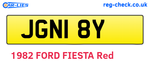 JGN18Y are the vehicle registration plates.