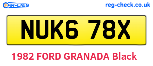 NUK678X are the vehicle registration plates.