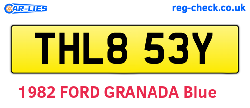 THL853Y are the vehicle registration plates.