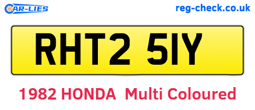 RHT251Y are the vehicle registration plates.