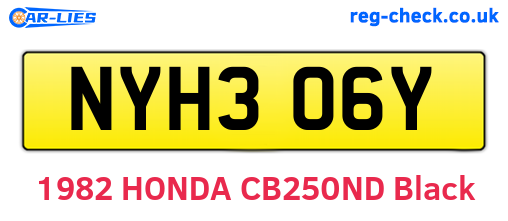 NYH306Y are the vehicle registration plates.