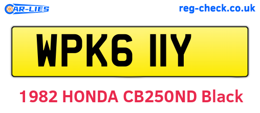 WPK611Y are the vehicle registration plates.
