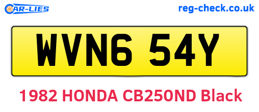 WVN654Y are the vehicle registration plates.