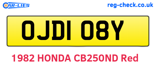 OJD108Y are the vehicle registration plates.