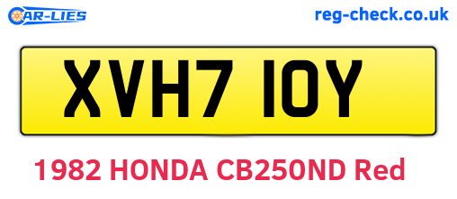 XVH710Y are the vehicle registration plates.