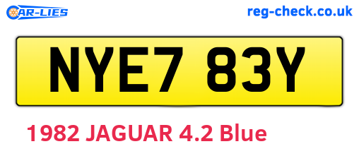 NYE783Y are the vehicle registration plates.