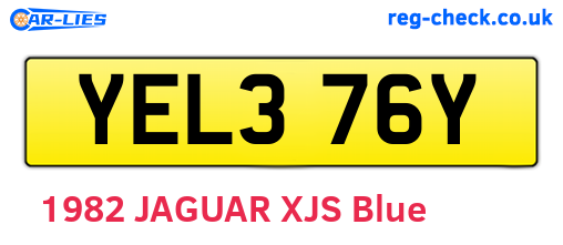 YEL376Y are the vehicle registration plates.