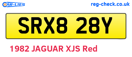 SRX828Y are the vehicle registration plates.