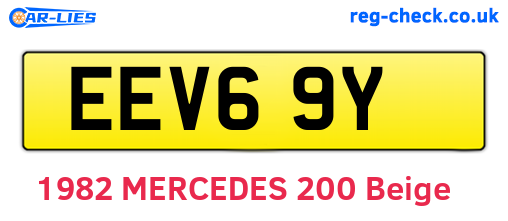 EEV69Y are the vehicle registration plates.