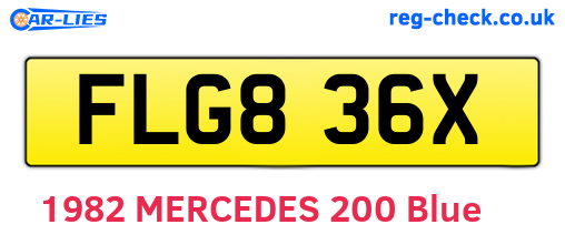 FLG836X are the vehicle registration plates.
