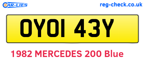 OYO143Y are the vehicle registration plates.