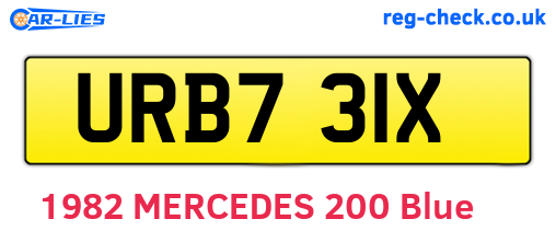 URB731X are the vehicle registration plates.