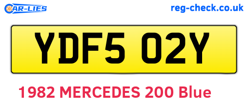 YDF502Y are the vehicle registration plates.