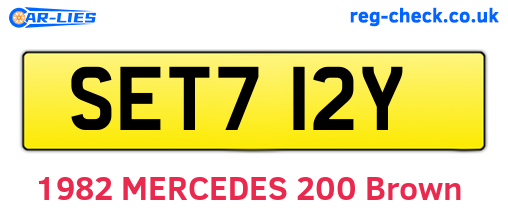 SET712Y are the vehicle registration plates.