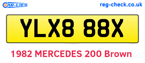 YLX888X are the vehicle registration plates.