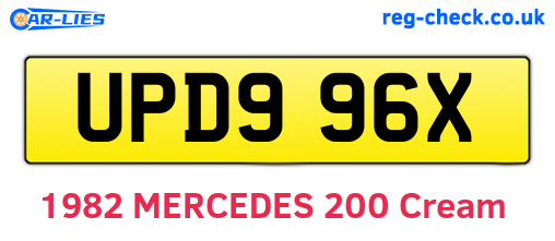 UPD996X are the vehicle registration plates.