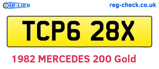 TCP628X are the vehicle registration plates.