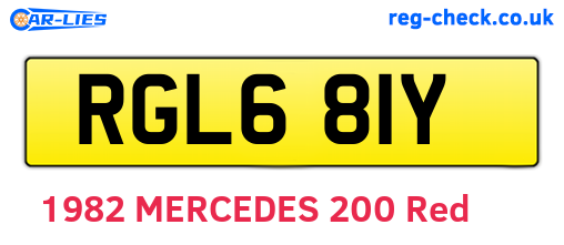 RGL681Y are the vehicle registration plates.
