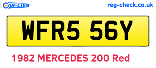 WFR556Y are the vehicle registration plates.