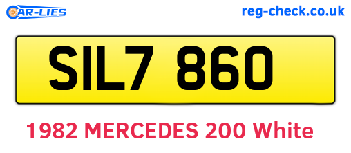 SIL7860 are the vehicle registration plates.