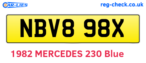 NBV898X are the vehicle registration plates.