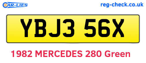 YBJ356X are the vehicle registration plates.