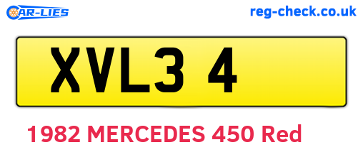 XVL34 are the vehicle registration plates.