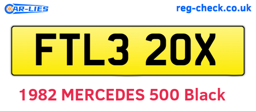 FTL320X are the vehicle registration plates.