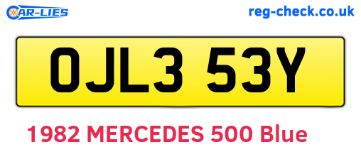 OJL353Y are the vehicle registration plates.