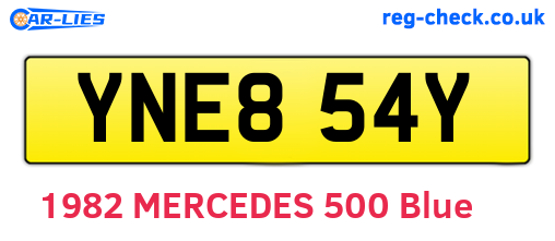 YNE854Y are the vehicle registration plates.