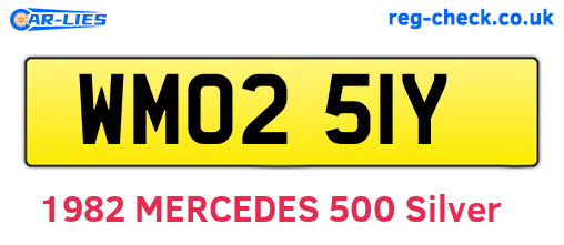 WMO251Y are the vehicle registration plates.