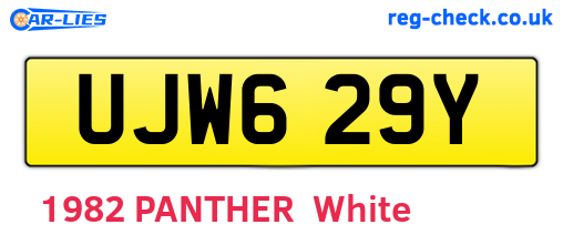 UJW629Y are the vehicle registration plates.