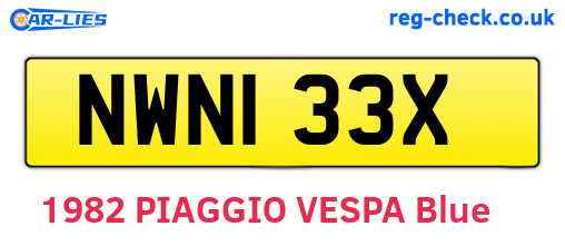 NWN133X are the vehicle registration plates.