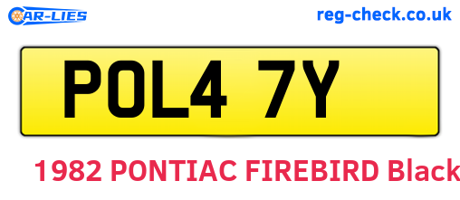 POL47Y are the vehicle registration plates.